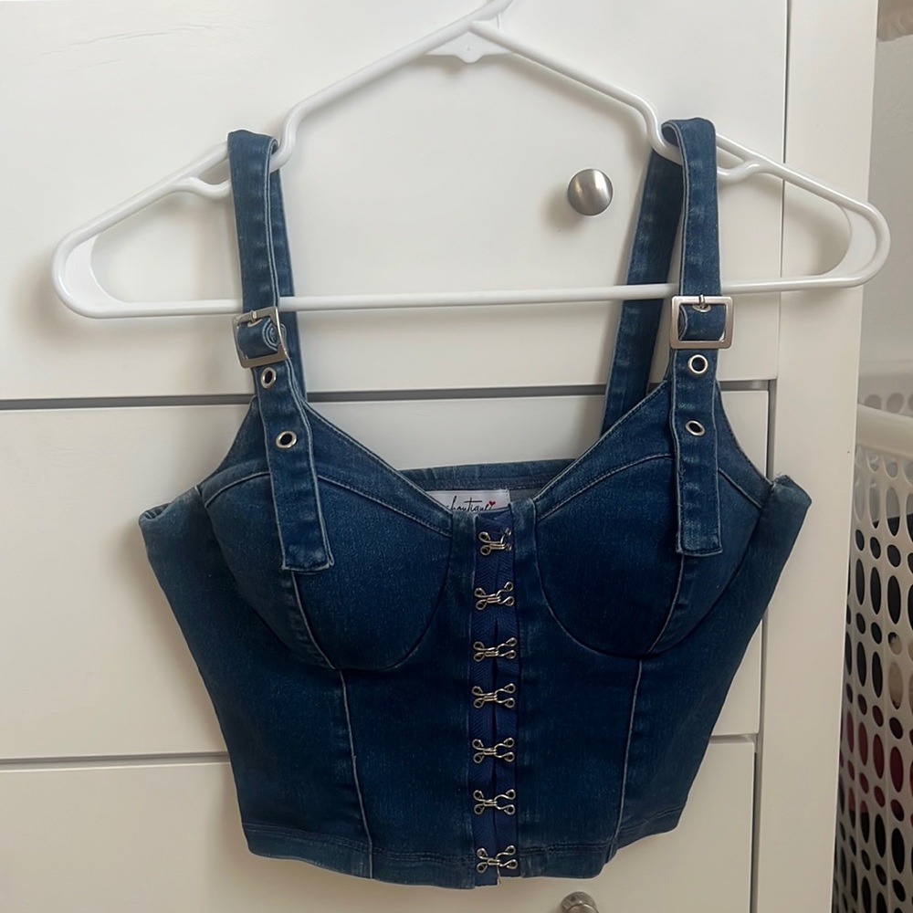 Corset azul mahón New